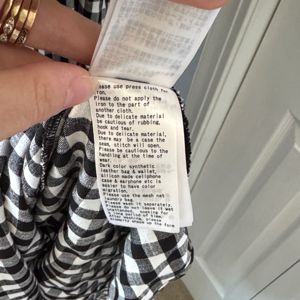 merry jenny Black and White Gingham Bow Midi Dress - Picture 9 of 11